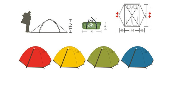 Double Aluminum Pole Rainproof Tent